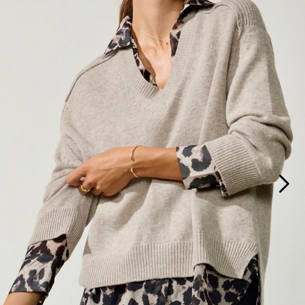 NWT Brochu Walker The Layered V-Neck Sweater
